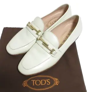 Pre-owned TOD'S Others Small Leather Goods Double T Motif Leather Loafers