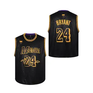 Men's Contrast Basketball Jersey #8/24 Embroidered - Breathable & Stretchy Sleeveless Sports Uniform for Training Competition & Parties - Polyester Material - Ideal for Basketball Players