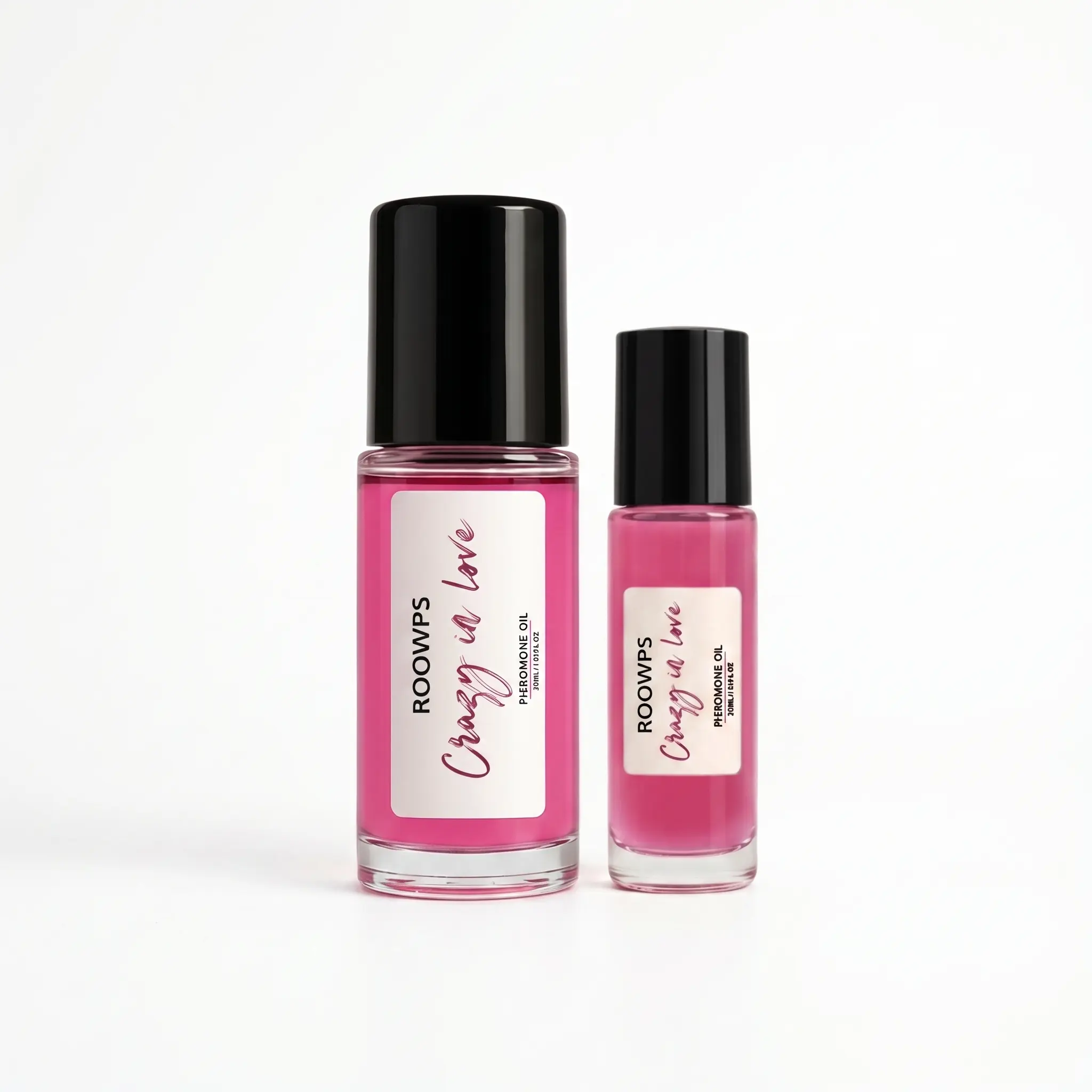 ROOWPS Pheromone Perfume Oil for Women, Crazy in Love Aromatic Floral Scent, Long Lasting Roll-On Duo with 30ml & 10ml Travel Bottles for Date Night, Date Night Perfume