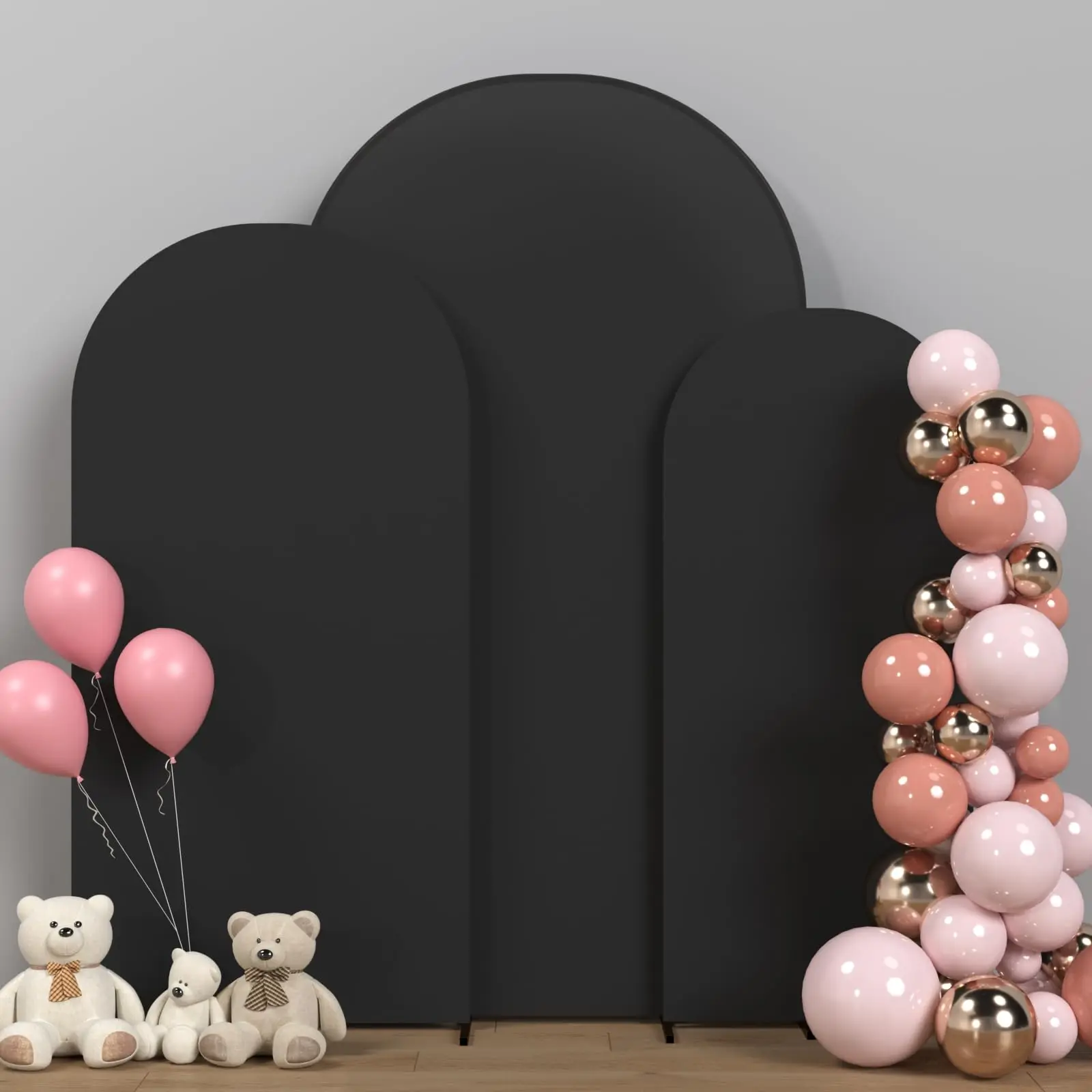 Wedding Arch Cover, Decor For Weddings, 3 Spandex Fitted Wedding Arch Stand Cover, Round Top Arch Backdrop Cover, Wedding Arched Backdrop for Wedding, Birthday, Baby Shower & Other Party Decorations (arch Support Not Included)
