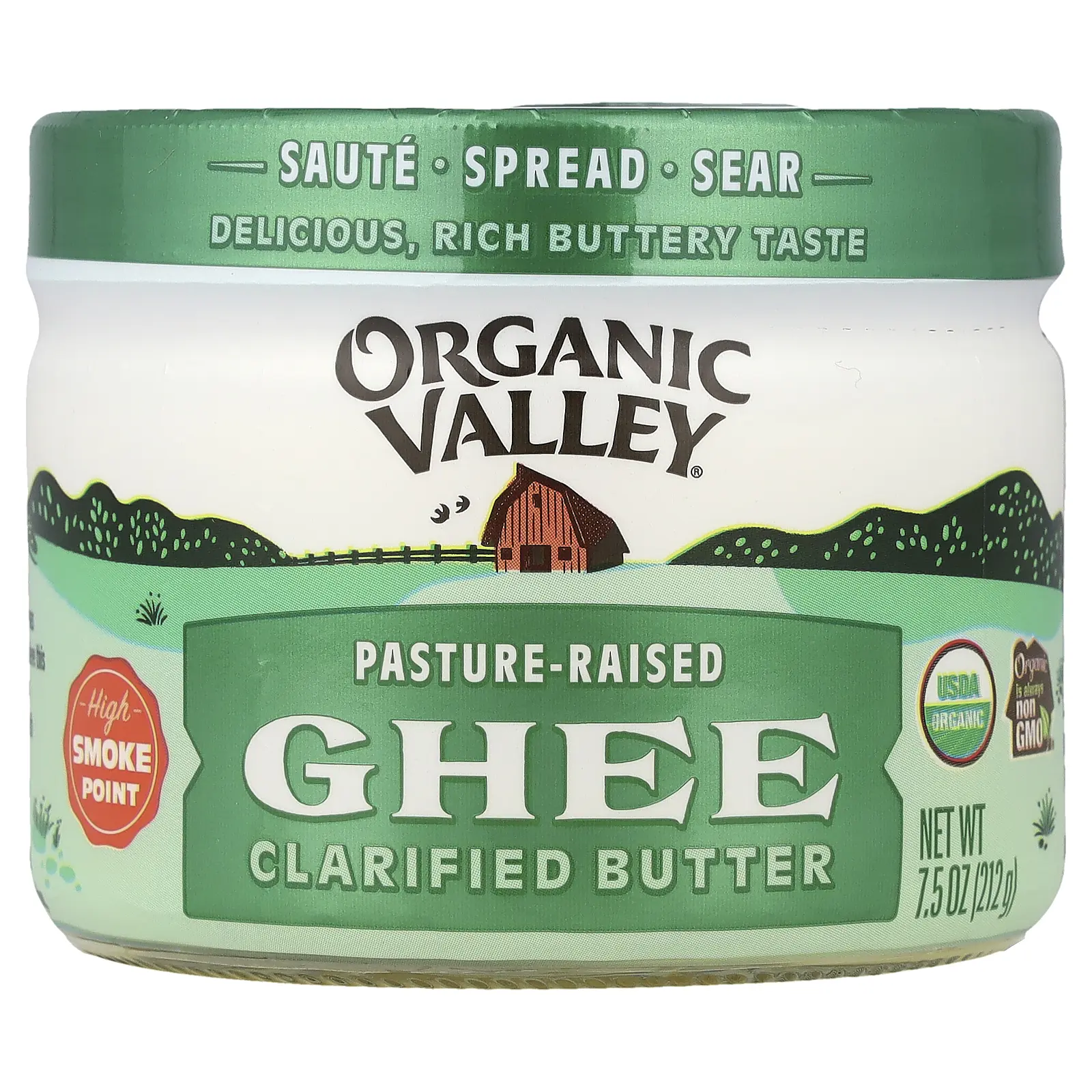 Organic Valley Ghee Clarified Butter, 7.5 oz (212 g)