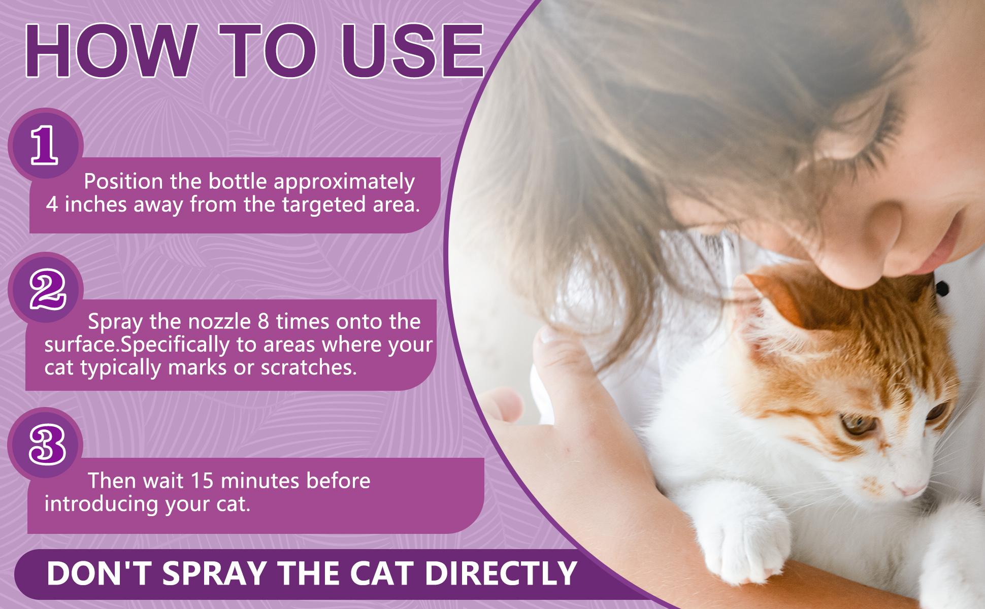 Cats Calming Pheromone Spray & Calming Solution for Cats, Anti Anxiety Pet Products - Feline Calm Pheromones, Cats Reduces Scratching Furniture Peeing Marking Calming Cat for Travel