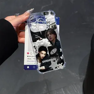 Phone case: SKZ Hyunjin 09 Anime Pattern Phone Case, Christmas Pattern Phone Case, Christmas Gift Transparent Phone Case, Compatible with iPhone 16, iPhone 16e, Pro Max, 16 Pro, 16 Plus, 16, 15 Pro Max, 15 Pro, 15 Plus, 15, 14 Pro Max, 14 Pro, 14, 13