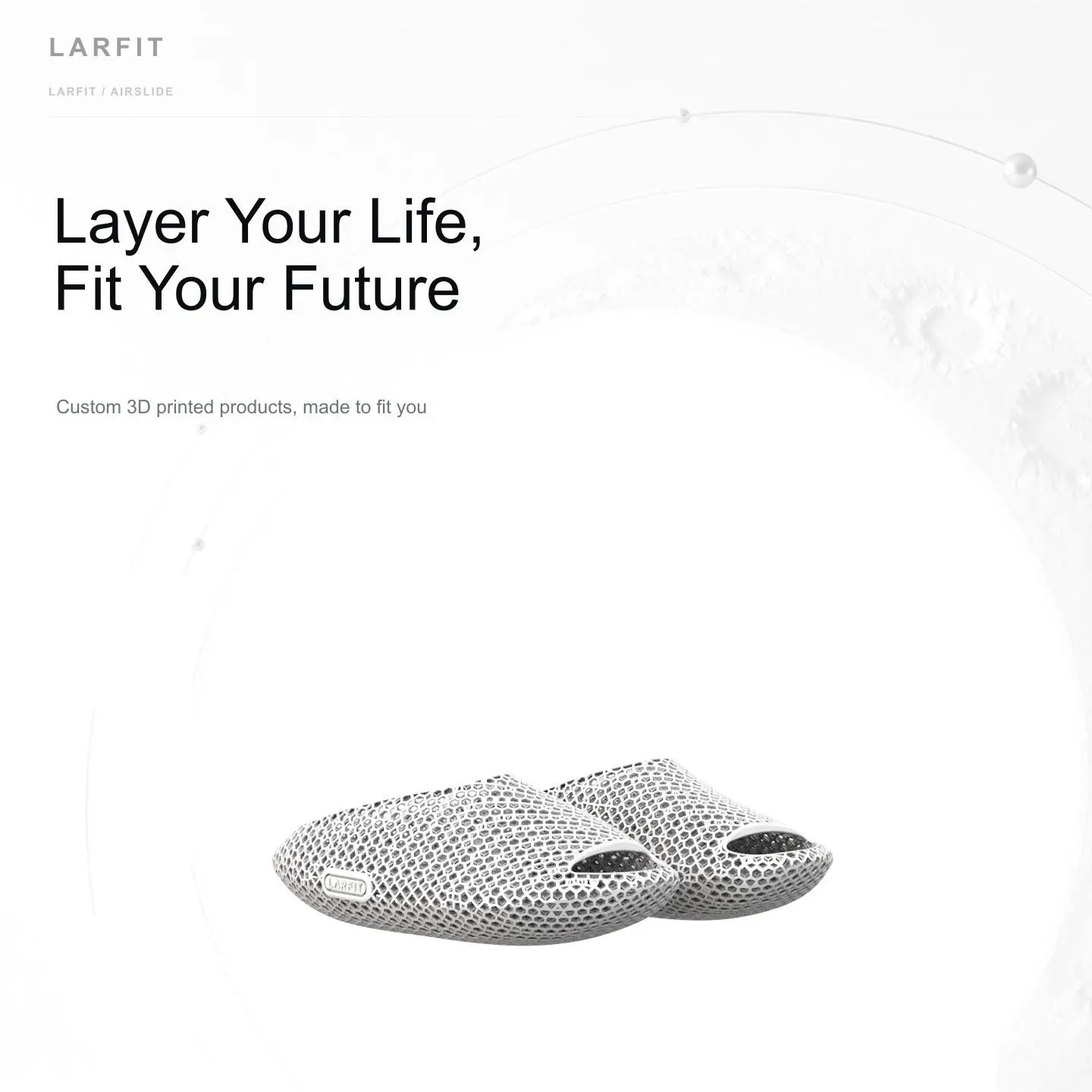 LARFIT 3D-Printed AirSlide Slippers - Breathable, Flexible, Soft, Stylish, Ergonomic, Fashion, Lightweight Shoes for Indoor, Outdoor Use campingessentials
