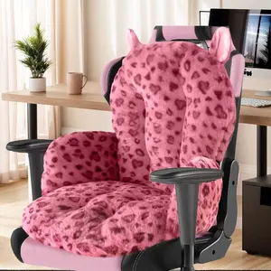 Comfy Office Chair Cushion: 17.5" L x 17.5" W x 18" H Cute Seat Cushion Kawaii Cushion for Gaming Chair with Backrest Non-Slip Floor Seating for Adults and Pets Pink Stuff for Room Decor