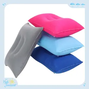 4Pcs Inflatable Camping Travel Pillow Ultralight Portable Backpacking Pillow for Neck Lumbar Support Camp Hiking Sleeping(Gray+Sky Blue+Rose Red+Deep Blue) - Home Improvement.