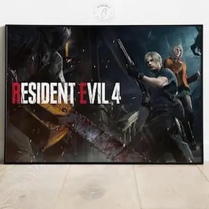 Resident Evil 4 Remake Poster: Gamer Room Wall Art