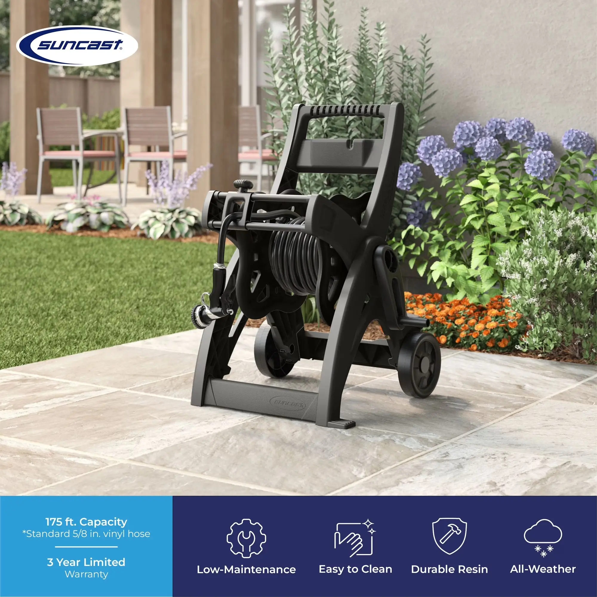 Suncast 175FT Hosemobile Hose Reel Cart