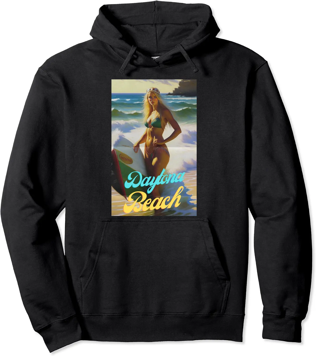 Daytona Beach Florida Parasdise Beautiful Woman Pullover Hoodie - Armandoand Shop 51B0C5GGK2KH