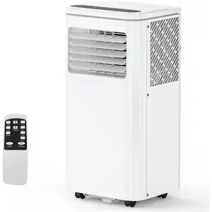 Gaomon 8000 BTU Compact Portable Air Conditioner - 3-in-1 Cooling, Dehumidifier & Fan, Ultra-Quiet, Sleep Mode, Remote Control, Easy Portability, for 350 Sq. Ft Spaces, White Large Household Appliance