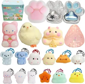 19pcs Squishy Pack,Fidget Toys Kit,Include taba Squishies Party Favors for Kids 4-8 8-12 Treasure Box Toys for Classroom Birthday Xmas Gifts for Girls Boys Goodie Bag Stocking Stuffers for Teens