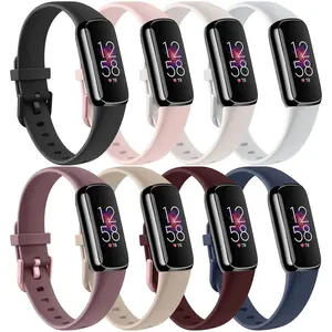 8 Pack Bands Compatible with  Luxe Bands for Women Men, Soft  Wristband  Strap for  Luxe Fitness and