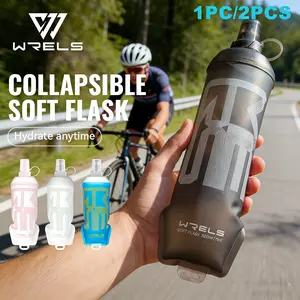 Portable Foldable Water Bottle Set, Soft Silicone Leak-Proof Mouthpiece, Ideal for Outdoor Hiking & Climbing, Sizes 250ML/350ML/500ML