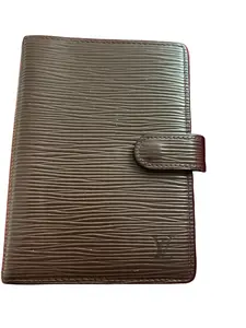 Pre-owned Louis Vuitton Leather Small Leather Goods Epi Agenda PM
