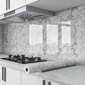 Imitation Marble Pattern Wallpaper, Self-adhesive Waterproof Wallpaper, Kitchen Backsplash Stickers Wallpaper, Home Decor, Room Decor
