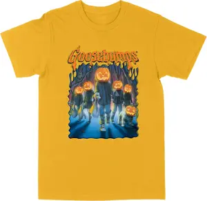 Philcos Men’s Short Sleeve Cotton Goosebumps Graphic Tee Gold Crewneck T-Shirt S-4Xl