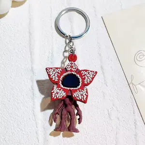 Stranger Things Demogorgon and Eleven Keychain -Officially Inspired Demodog Keyring, Dimensional Creature Keychain for Backpacks &Bags, Perfect Gift for Fans&Christmass