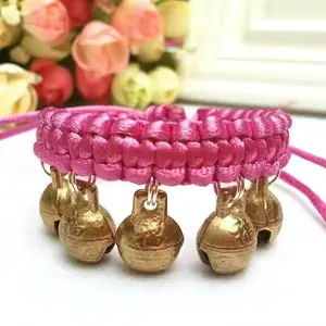 Adjustable Tiger Head Brass Collar For Cats And Dogs With Bells (Paint Won'T Peel).