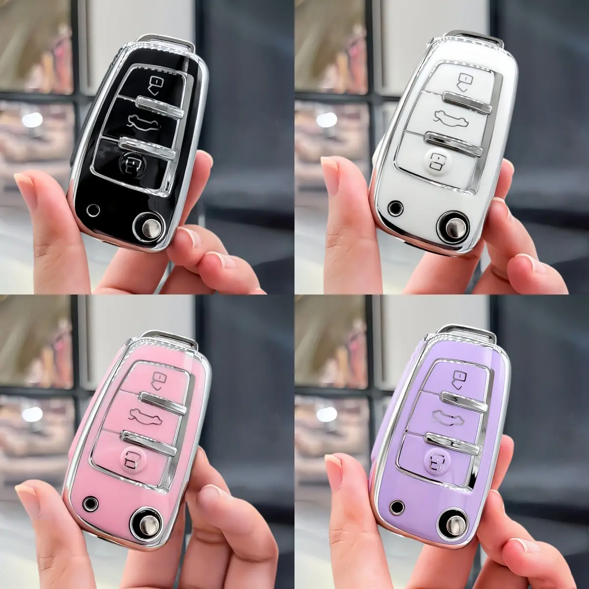 New Tpu Car Key Cover, Car Key Protector, Key Fob Protector for Audi A3 A6 C5 C6 Q3 Q7 Tt Tts R8 S3 S6 Rs3 A4, Durable Protection, Stylish Design, Easy Installation, Car Key Accessory, Car Accessories