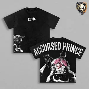 Loki Washed Tee – One Piece Anime T-Shirt, Giant Strength Elbaf Warrior Power Mythic Giant Race Combat Strength Royal Authority Battle Power Vintage Streetwear