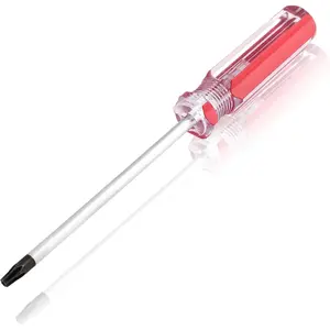 Security Screwdriver with Magnetic Tip Plastic Grip, Torx Screwdriver for Computer Repairing, Home Appliances(Red, 178mm/ 7")