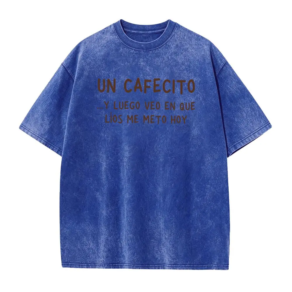 Washed T-shirt-Blue