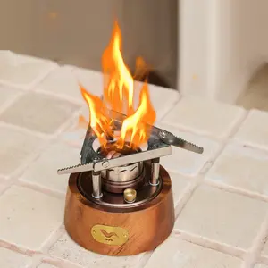 Portable Gasification Cassette Stove, 1 Pressurized Alcohol Stove - Strong Firepower for Outdoor Camping, Picnic, Coffee Brewing smokeless survival supplies use Cooking Burner Butane
