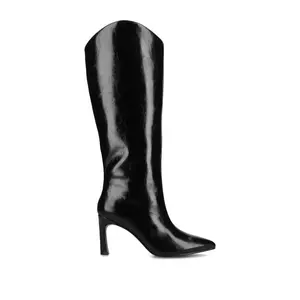 REHELA BOOTS IN WIDE WIDTH & CALF - Black Patent