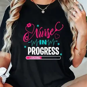 100% Cotton  Nurse In Progress Nursing School Student Future Nurse Life T-Shirt