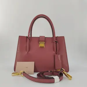 Pre-owned miu miu leather tote bags Madras 2 way Handbag in Bruyere J00112 NO2