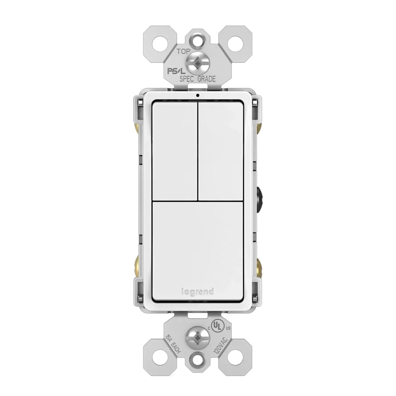 Legrand RCD113W radiant Combination Switch, 15A, Single-Pole/3-Way, White