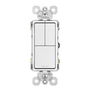 Legrand RCD113W radiant Combination Switch, 15A, Single-Pole/3-Way, White