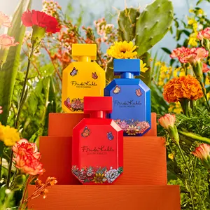 Frida Kahlo Perfumes Collection - Exclusive Fragrance Trio in Deluxe & Classic Editions 100ML & 50ML featuring Red Blue & Yellow Scents