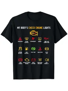 Men's _My Car Trouble Indicator Light_ Printed T-S
