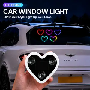 Triangle Window Car LED Ambient Light, Solar Powered Car LED Ambient Light, Motion & Light Sensor Mood Lighting, Auto Accessories