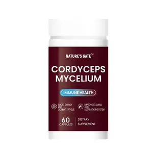 NATURE'S GATE Cordyceps Mycelium Capsules, Daily Lifestyle Supplement, 60 Count