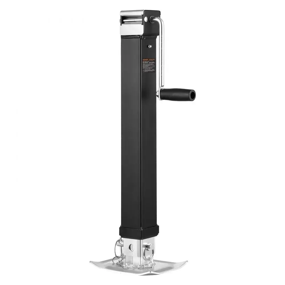 【summerfinds】VEVOR Trailer Jack, 8000 lbs Dynamic Load Capacity, Weld-on Pipe-Mount Swivel Trailer Jack with Ergonomic Handle, 15-inch Vertical Travel, Suitable for RV, Horse, Utility, Camping and Yacht Trailers
