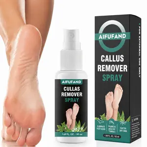 Aifufand - Callus Remover Spray, Foot Exfoliating Spray for Dry & Cracked Heels, Helps Remove Dead Skin, Leaves Feet Smooth & Soft, Cruelty-Free, 1.69 fl oz (50 ml)