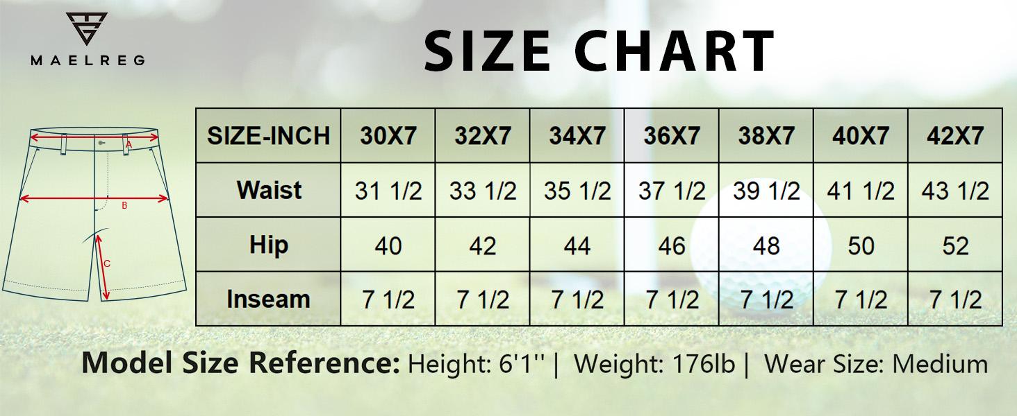 MAELREG Mens 7" Performance Golf Shorts – Lightweight Stretch Quick-Dry Breathable 4-Pocket Athletic Casual Shorts SpringStatements