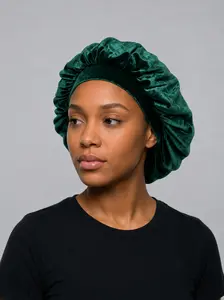 Green Velvet Bonnet