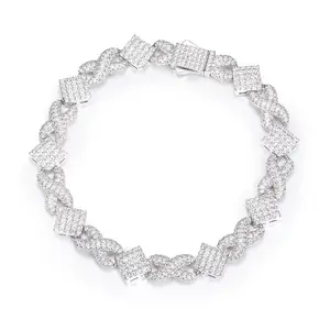 【#BS9250097】 Sparkling Chain Bracelet 100% 925 Sterling Silver 【#BS9250097】 Sparkling Chain Bracelet 100% 925 Sterling Silver