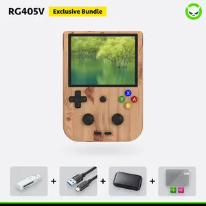 Anbernic RG405V Console【Buy 1 Get 1 USB Card Reader+1 Fancy Case+1 Screen Protector+1 Type-C Cable】4-inch IPS Touch Screen 640*480 Android 12 Unisoc Tiger T618 5500mAh 5G WiFi BT Ready to Use Gift Package