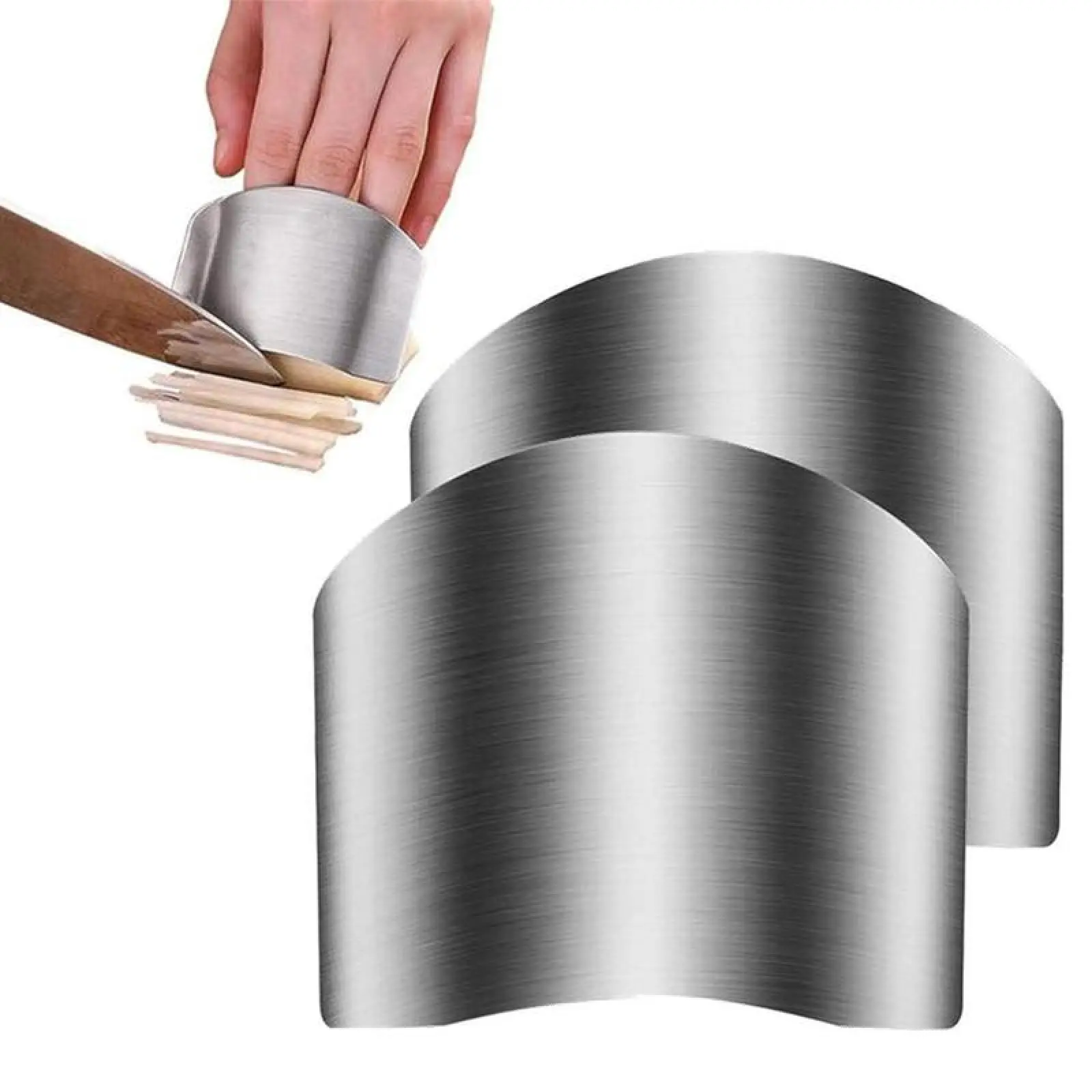 Stainless Steel Finger Guard,Vegetable Cutting Baffle for Cutting Food Slicing Finger Guard,Protector Avoid Hurting When Slicing and Dicing Kitchen.