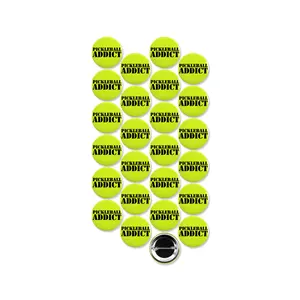 25 Pack - Pickleball Addict Pinback Buttons - 1.5 Inch