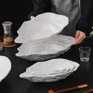 Oyster Shaped Ceramic Plate