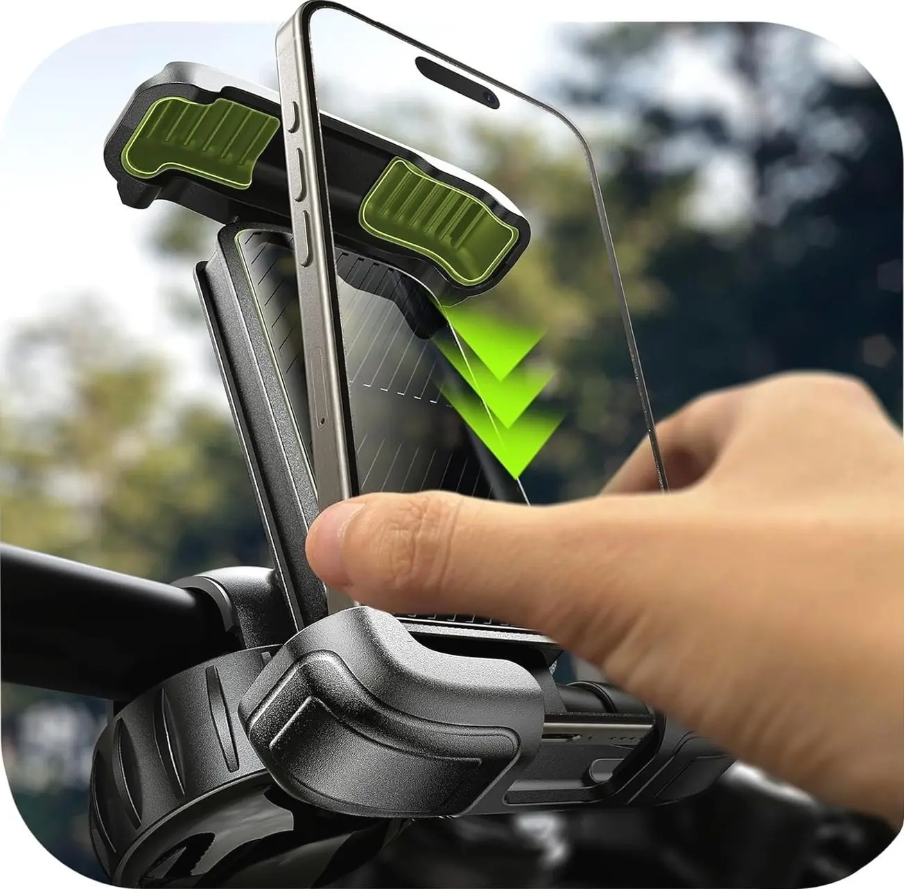 Bike Phone Holder, [Super Easy Install] Motorcycle Phone Mount Ebike Accessories Bicycle Handlebar Holder Mount Gifts for Adults Kids Men Mountain Mini Bike Scooter Gear Accessories