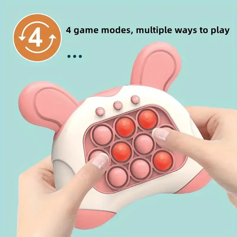 Quick Push Toy with Lights, Fast Push Game,Fast Push Bubble Game Animal Version Fidget Sensory Toys, Squeeze Sensory Fast Push Bubble Toy