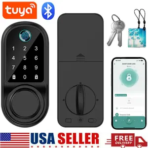 Smart Door Lock Bluetooth Fingerprint Password Key Keyless Entry Keypad Deadbolt