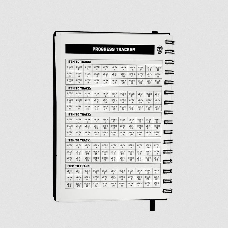 Gymreapers Workout Journal - 120 Structured Training Logs for 8 Months, Durable Hard Cover, Spiral Binding, Goal Planning, Milestone Tracking