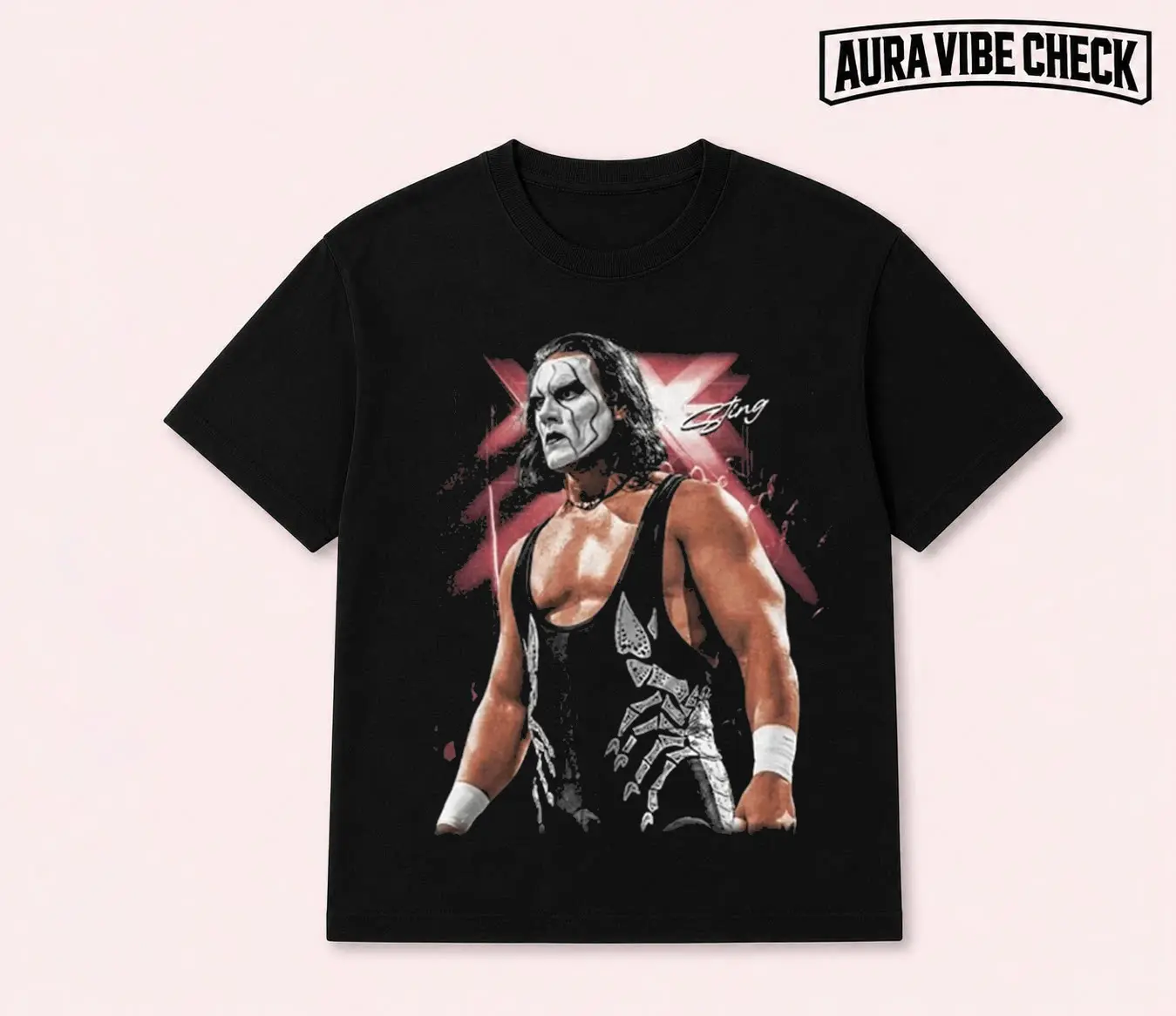 Vintage Sting T Shirt Retro The Icon Pro Wrestling Graphic Tee WCW WWE Legend Champion Merch Gift Men